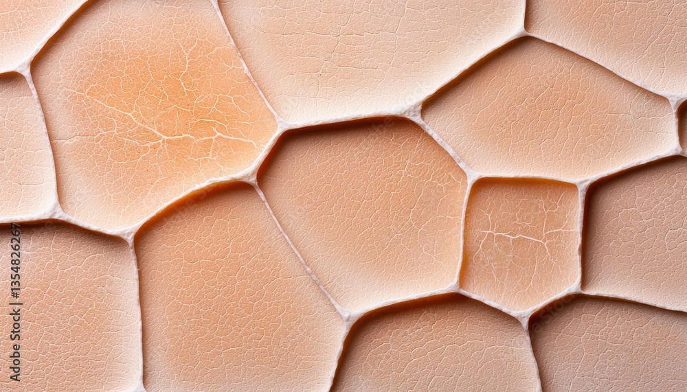 Poster close-up view of soft organic texture with hexagonal patterns, showcasing natural structure and subt