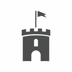 Minimalist Castle Vector Design.
