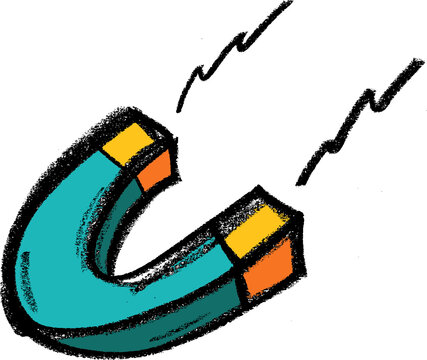 recommend clip art: Magnet Pop Art Style Crayon Chalk Drawing PNG Transparent