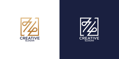 Z letter liner logo design
