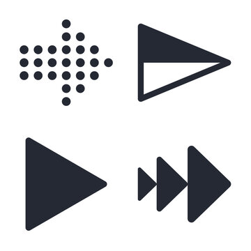 Set of arrows icon logo vector illustration. arrows pack symbol template for graphic and web design collection