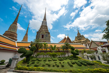 Inside the temple of Wat Pho in Bangkok, Thailand