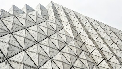 Modern Overlapping Triangle Pattern in Black and White