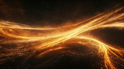 Fototapeta premium A rhythmic swirl of cosmic dust and radiant beams of light, capturing the dance of celestial bodies in space.