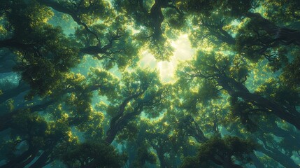 Fototapeta premium Forest Canopy Sunlight.