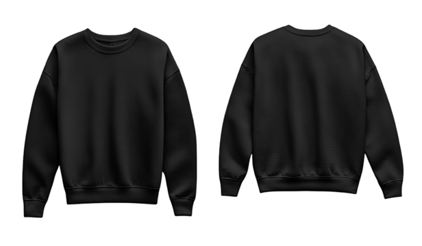 Blank black sweatshirt mockup