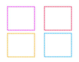 set of colorful glowing circles