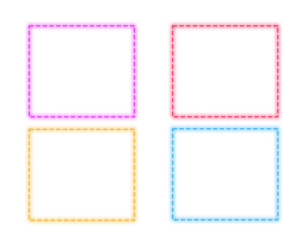 set of colorful glowing circles