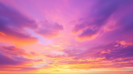 Fototapeta premium Colorful sunset sky with vivid clouds in pink, purple, and orange tones 