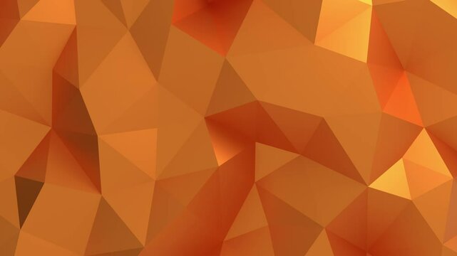 minimalist orange abstract background geometric low poly 3d animation. Can be used to represent a modern backdrop, contemporary futuristic art or surface mosaic non distracting