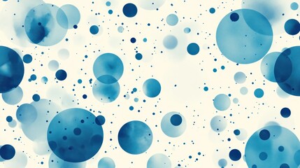 Abstract background with various sized, overlapping, softly focused, blue circles against a light beige/cream backdrop.
