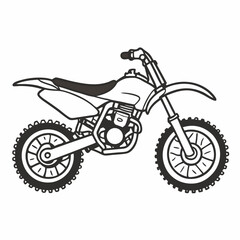 Fototapeta premium Minimalist Dirt Bike Illustration for Motorsports Enthusiasts