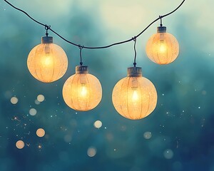 Outdoor String Lights Glow for Garden Dusk.