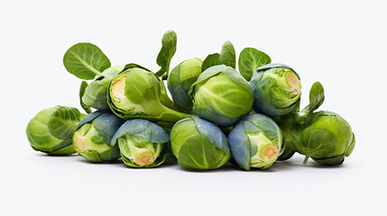 Brussel sprouts isolated on alpha layer mixes Photo