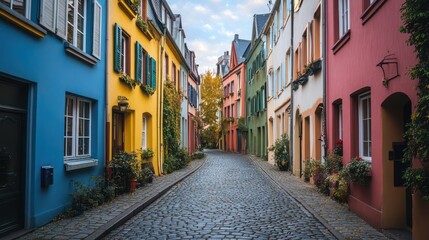 Fototapeta premium Colorful European Alleyway