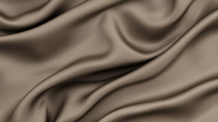 Obraz premium Close-Up of Flowing Beige Silk Fabric with Elegant Folds 