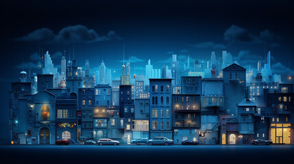 Blue city buildings sceneint ensivete chnology photo