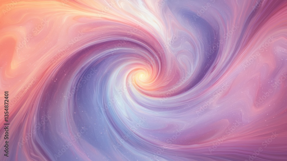 Aufkleber swirling, ethereal clouds of color resembling a nebula, with soft gradients and hints of starlight p