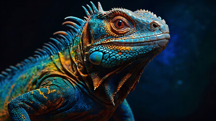 Fototapeta premium iguana on a branch