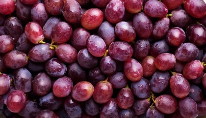 Fototapeta premium Texture of grapes on a table seen from above, food photography 
