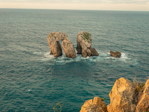 rocks and sea