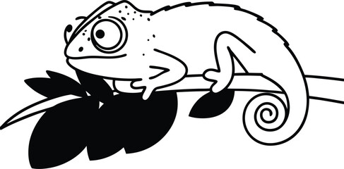 chameleon cartoon illustration