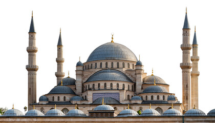 The Blue Mosque on Transparent Background – Istanbul Landmark, Ottoman Architecture, Historic Islamic Mosque, Famous Turkish Monument PNG