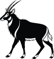 silhouette of a goat