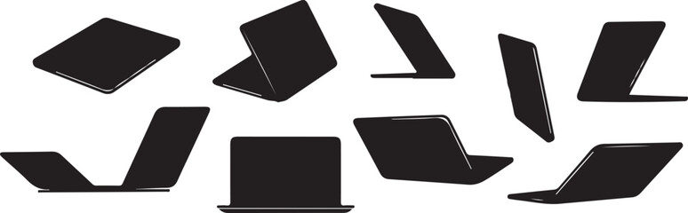 Laptop silhouettes. vector icon of Laptop