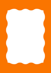 Orange Wavy Scalloped Frame