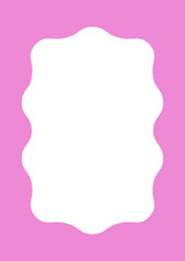 Pink Wavy Scalloped Frame