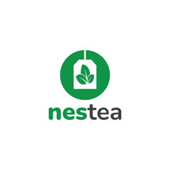 Nes Tea Logo Natural Drink Vector