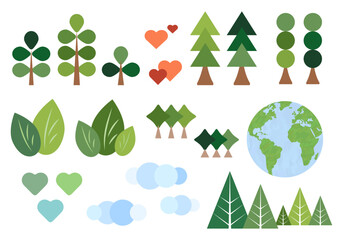 地球をイメージしたアイコンセット
