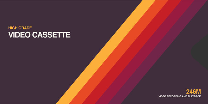 vhs cassette cover mockup 90s 80s memories nostalgia retro colors