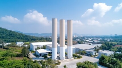 Fototapeta premium Industrial complex with storage tanks