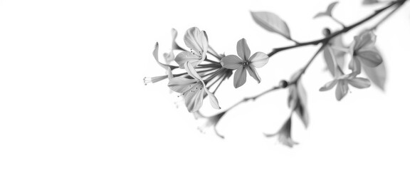 Fototapeta premium Delicate purple blossoms, vibrant petals, stark white backdrop, bright, lilac, flowers