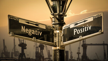Signposts the direct way to positive versus negative