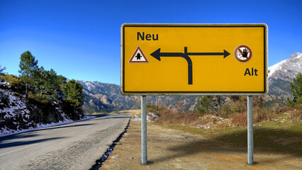 Signposts the direct way to new versus old