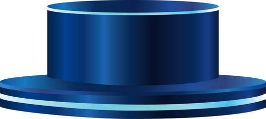 Blue Elegant Cylinder Podium