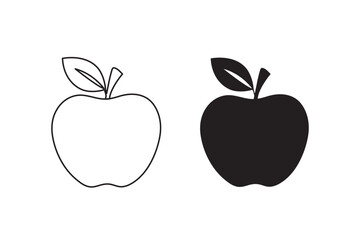 Contrast and Simplicity: Black and White Apple Illustrations