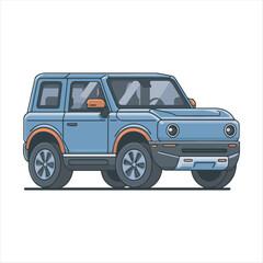 Modern SUV Car Vector Illustration
Flat Design Blue SUV Car,Stylish Off-Road Vehicle Vector,Cartoon Style SUV Car Clipart,Blue SUV Car Side View Vector,Minimalist Car Illustration for Design