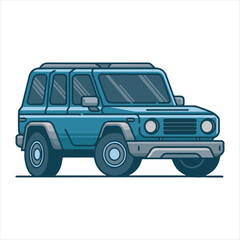 Modern SUV Car Vector Illustration
Flat Design Blue SUV Car,Stylish Off-Road Vehicle Vector,Cartoon Style SUV Car Clipart,Blue SUV Car Side View Vector,Minimalist Car Illustration for Design