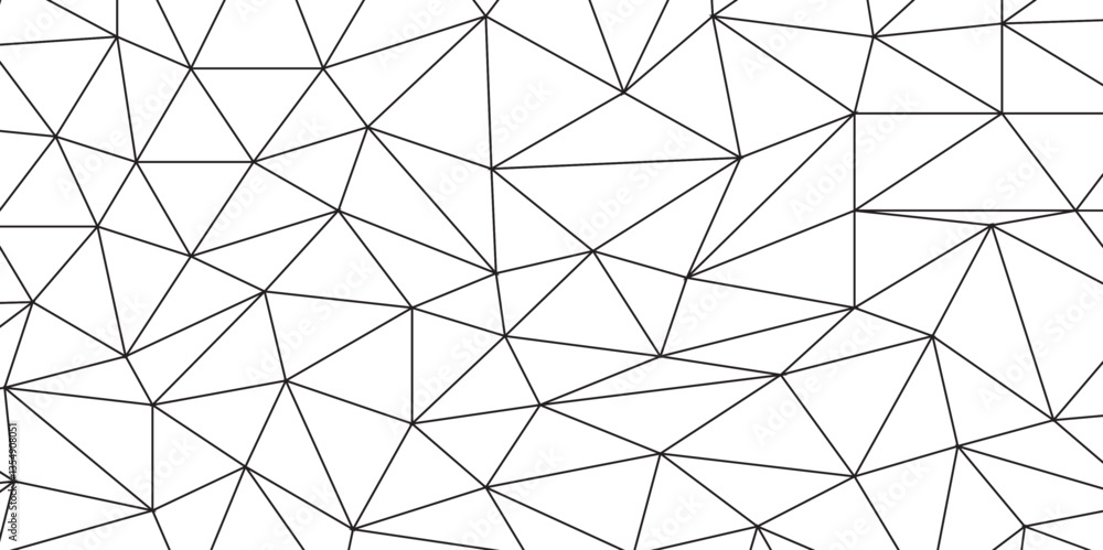 Poster Abstract low poly geometric triangle grid background. Mockup isolated on white background. Retro of geometric shapes. Stock vector technology graphic web design wallpaper template, vector illustration
