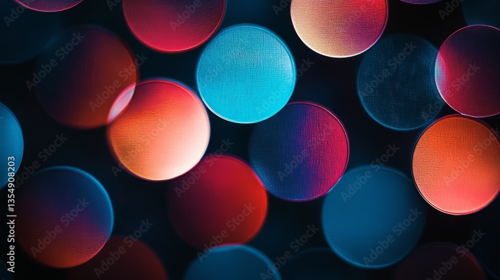 Poster vibrant abstract circles create a colorful illusion in a playful visual composition