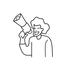 Line art vector illustration for marketing, sales, promotion and announcement concept 