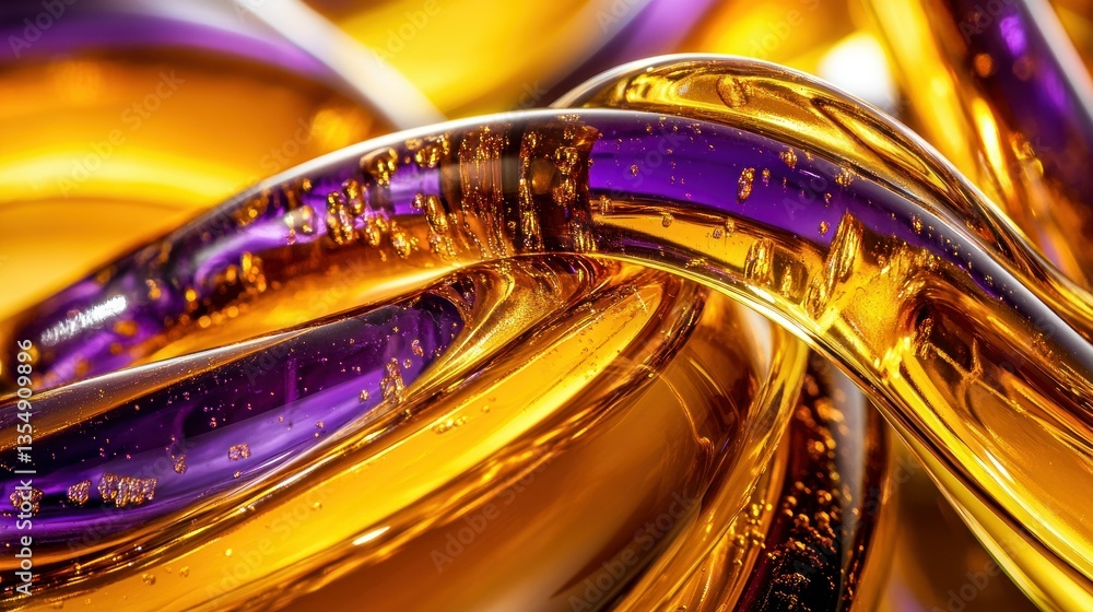 Poster abstract arrangement showing translucent tubes in swirling and curving forms