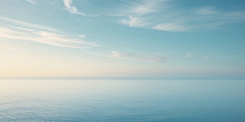 Obraz premium Serene Ocean Blue Background with Soft Sunlight Effects