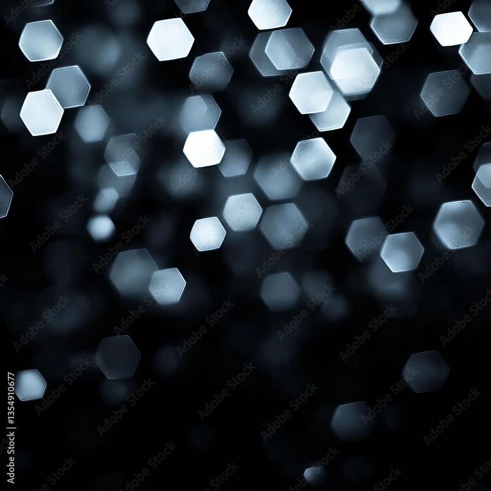 Poster abstract hexagonal shapes create a mesmerizing background of light and color in a dreamy atmosphere