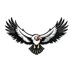 Create a hyperrealistic painting of a White-rumped Vulture, showcasing intricate feather detail, its powerful beak, and the stark contrast of its white rump against its dark body.