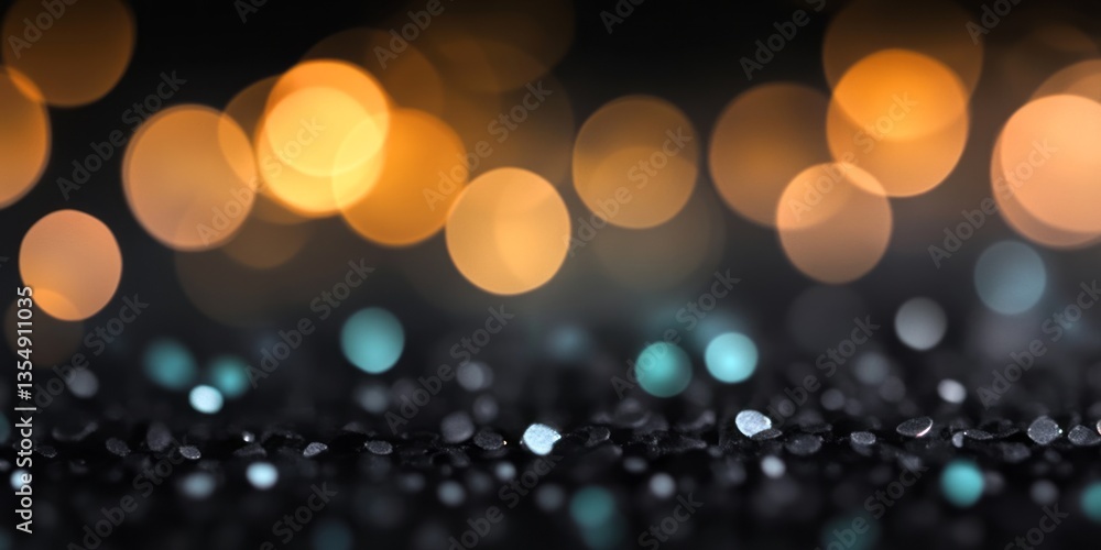 Aufkleber abstract background with glowing circular lights and sparkling elements creating an enchanting atmos